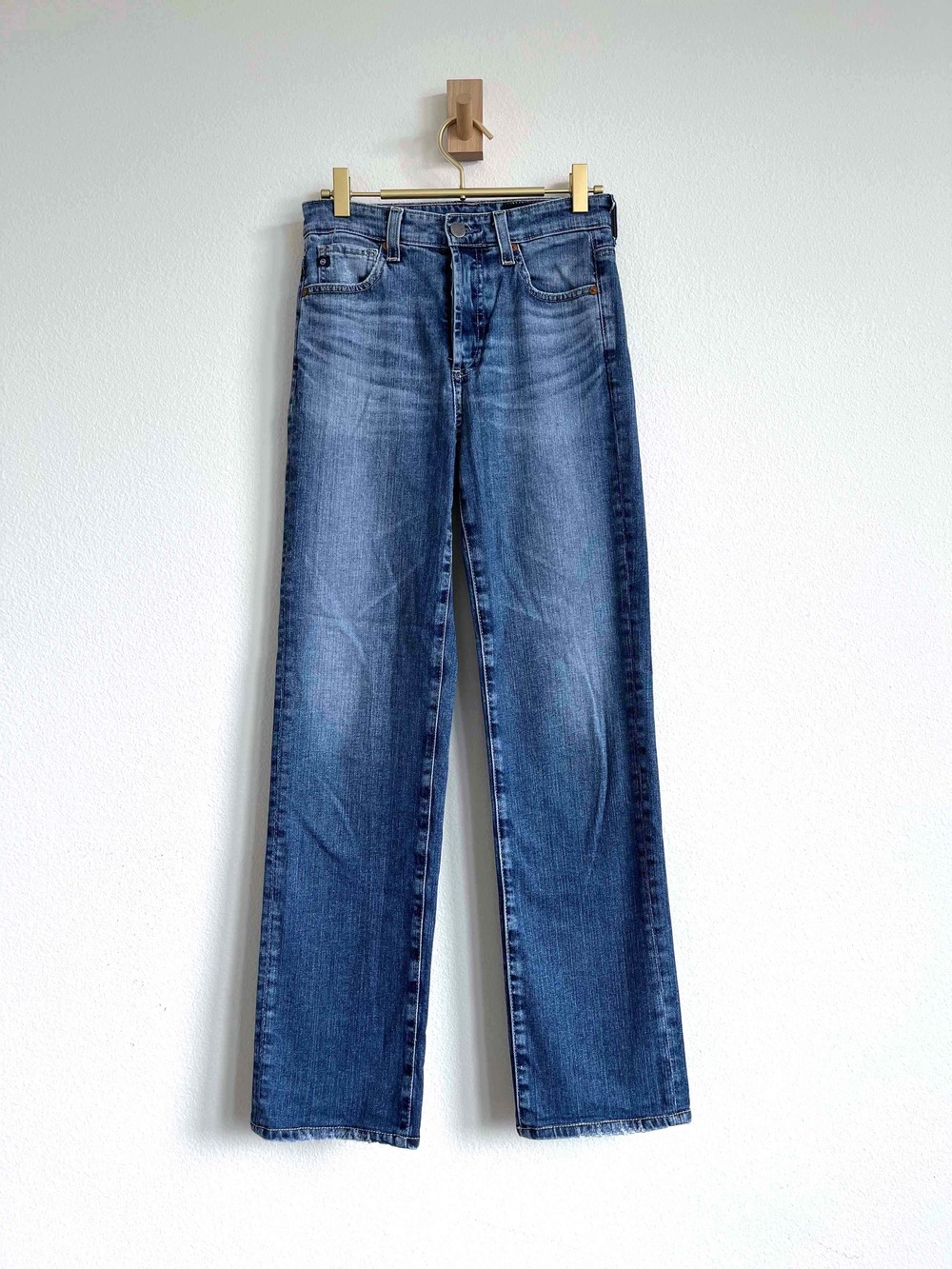 AG Adriano Goldschmied Japanese Denim Straight Mid-Rise Vintage Fit Jeans